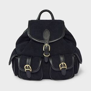 Faux Suede Utility Mini Backpack - Universal Thread Black